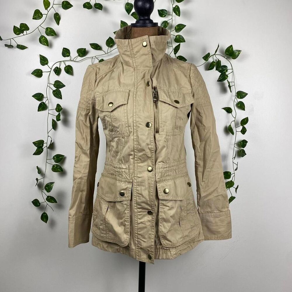 Banana Republic 2010s utility cargo jacket 100% cotton city chic gorp core y2k